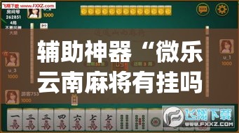 辅助神器“微乐云南麻将有挂吗	”(透视挂)详细使用教程