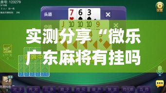 实测分享“微乐广东麻将有挂吗	”(作弊)辅助透视教程