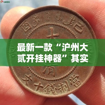最新一款“沪州大贰开挂神器	”其实确实有挂