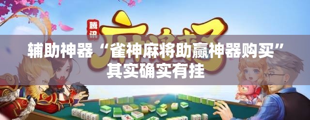 辅助神器“雀神麻将助赢神器购买”其实确实有挂