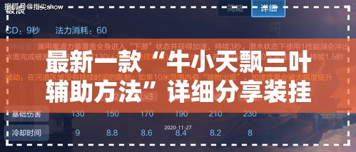 最新一款“牛小天飘三叶辅助方法”详细分享装挂步骤
